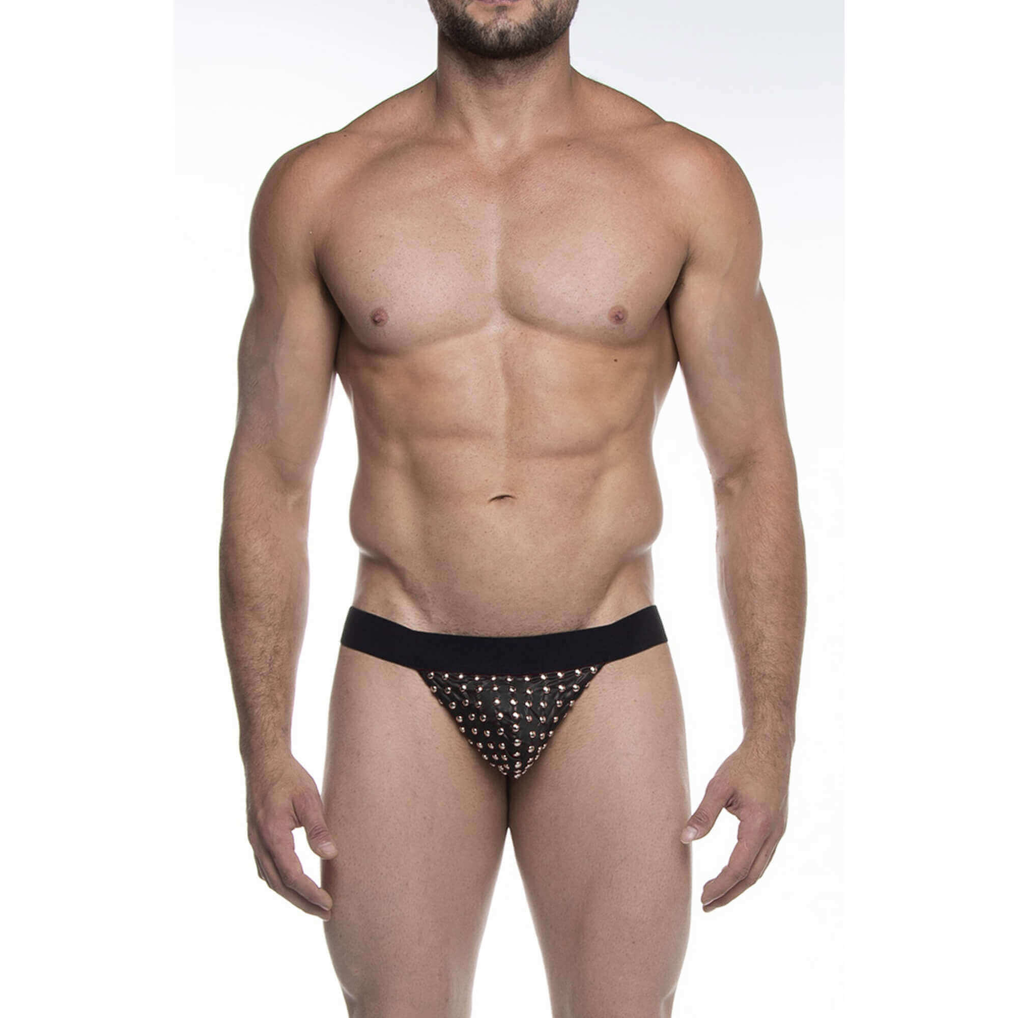 Cueca Jock Strap Tapa Sexo com Rebites - Steves Designer | Tamanho Único | Disponível em 2 Cores - 3