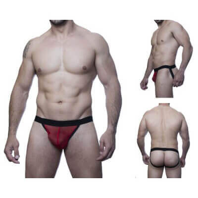 Steves Designer - Cueca JockStrap Tapa Sexo em Tule | Disponível em 3 Cores - 3