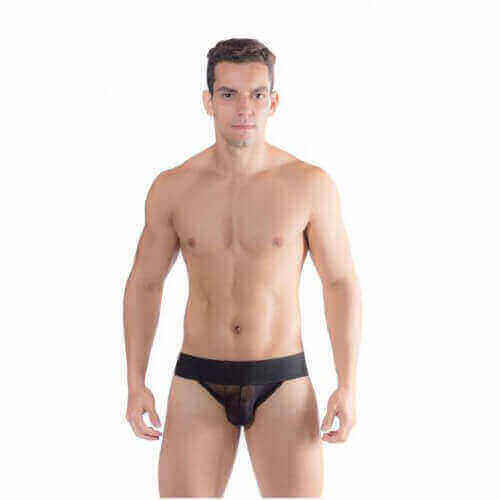 Steves Designer - Cueca JockStrap Tapa Sexo em Tule | Disponível em 3 Cores - 4