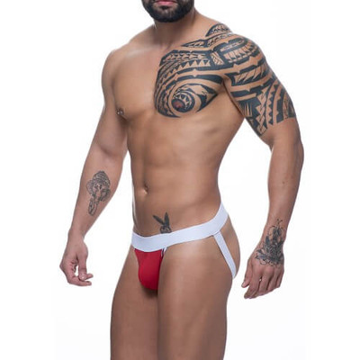 Foto 2 do produto Steves Designer - Cueca Jockstrap Tapa Sexo Vermelho | Tamanho Único