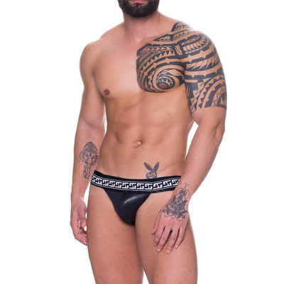 Foto 1 do produto Cueca Preta Jock Strap em Cirre com Elástico Detalhado - Steves Designer | Tamanho Único