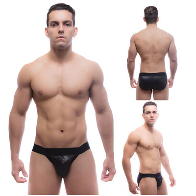 Foto 1 do produto Steves Designer - Cueca Slip 03 em Couro Sintético