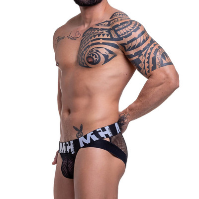 Foto 2 do produto Steves Designer - Cueca Sunga Grega em Arrastão com Elástico Estampado