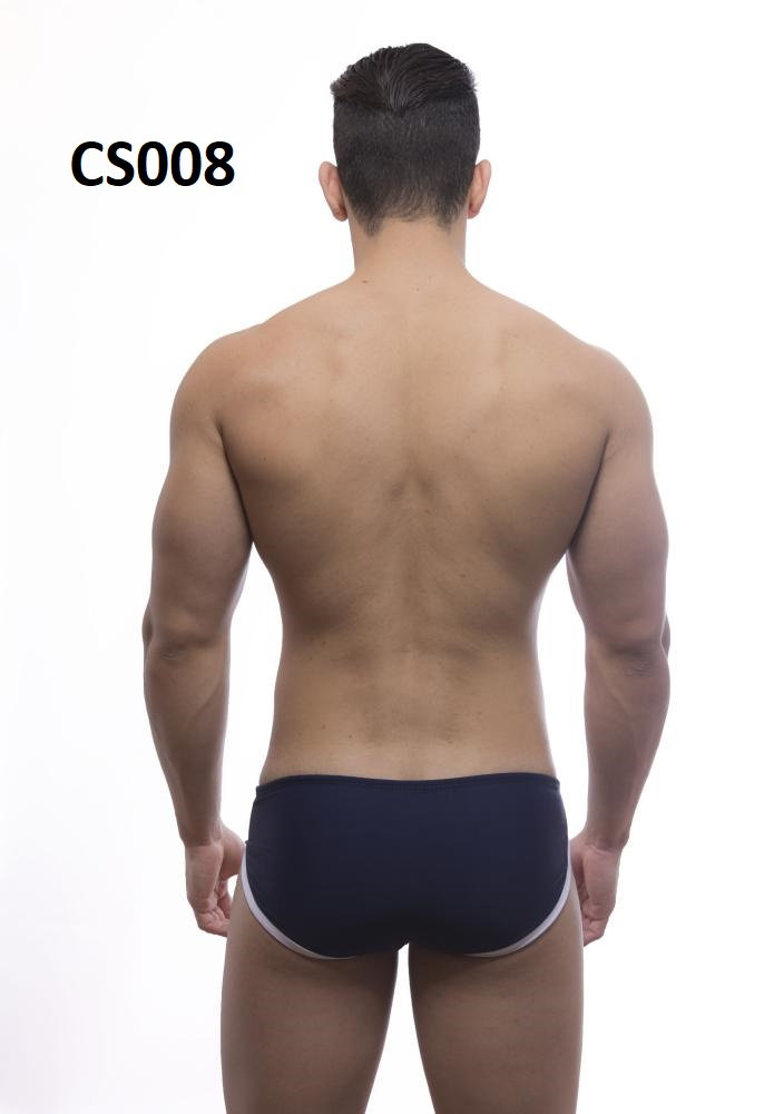 Steves Designer - Cueca Sungão | Cor: Azul Marinho Com detalhe Vermelho e Branco - 3