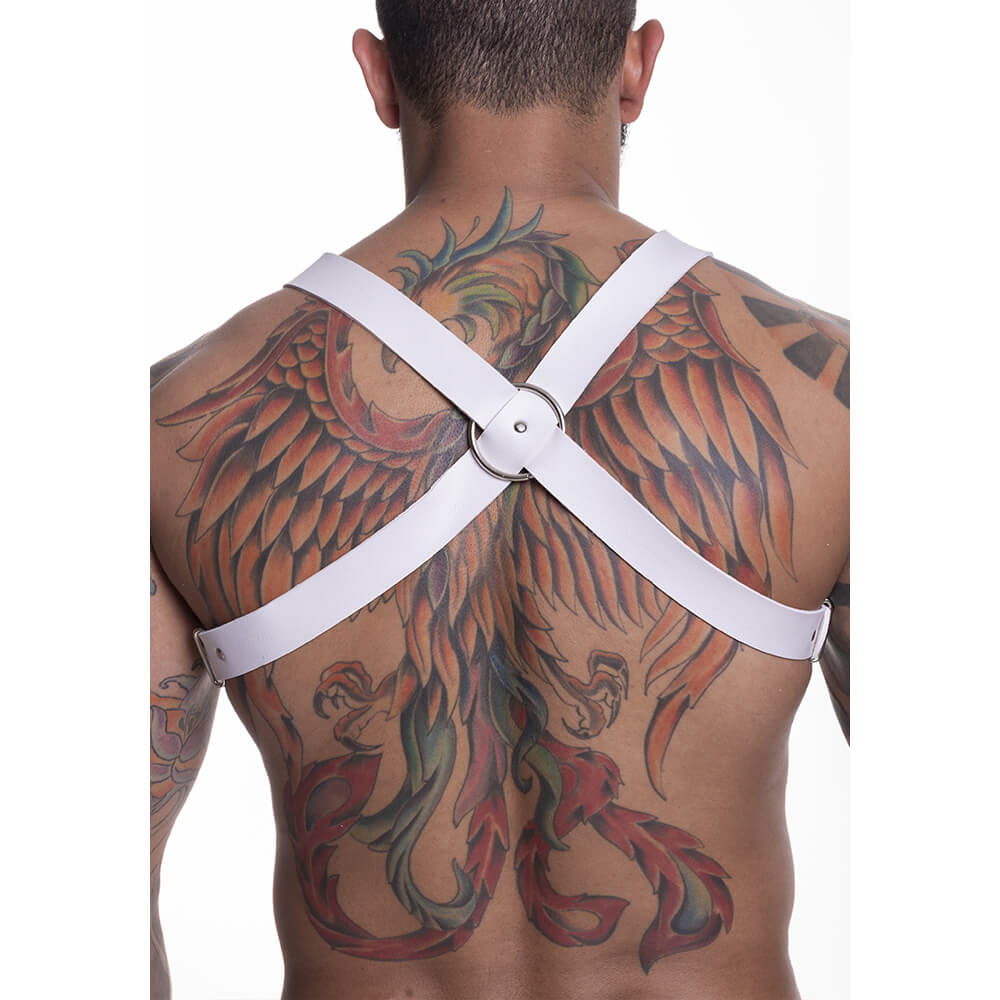 Arreio Modelo H com Fivelas em Couro Sintético - Steves Designer Harness | Disponível em 3 Cores - 5