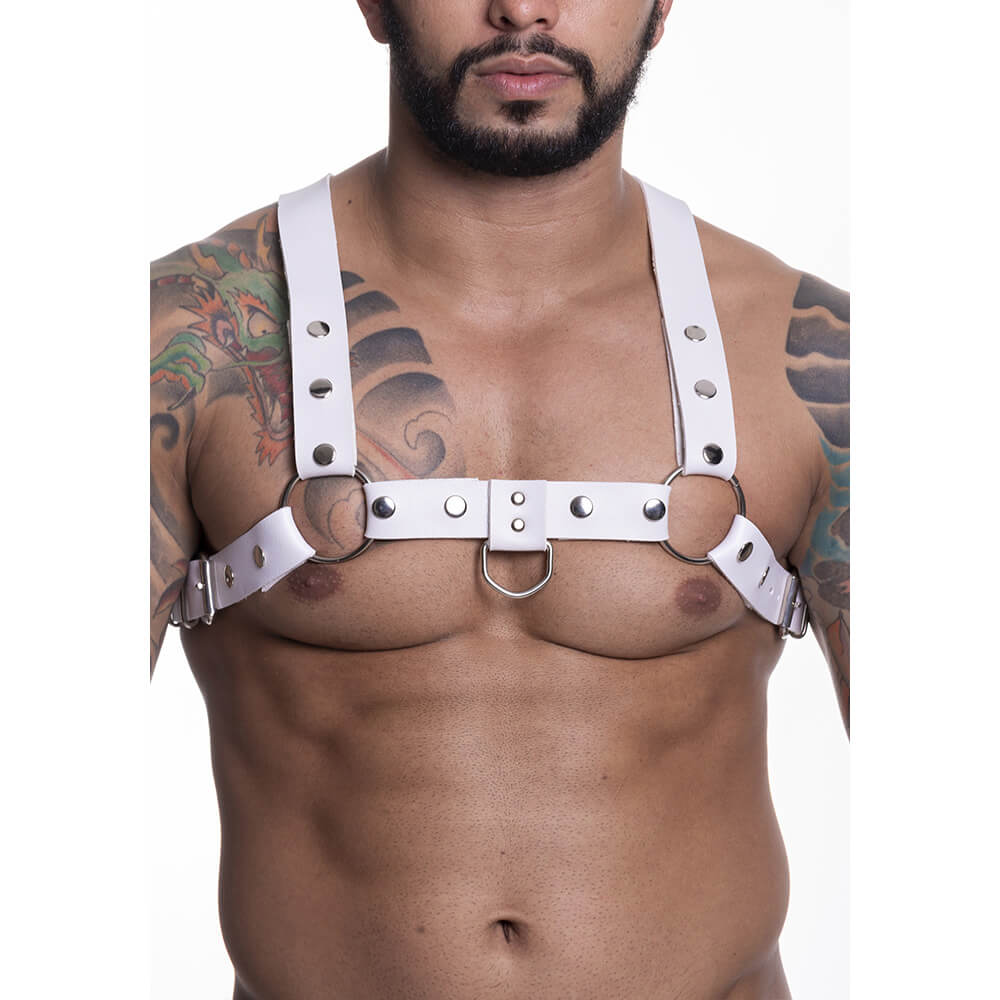 Arreio Modelo H com Fivelas em Couro Sintético - Steves Designer Harness | Disponível em 3 Cores - 4
