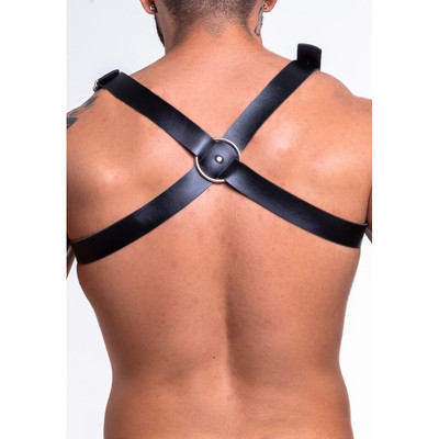 Foto 3 do produto Arreio Modelo H com Fivelas em Couro Sintético - Steves Designer Harness | Disponível em 3 Cores