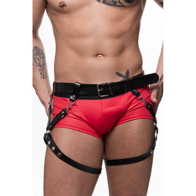 Foto 1 do produto Steves Designer Harness - Arreio de Perna Duplo em Couro Sintético | Tamanho Único