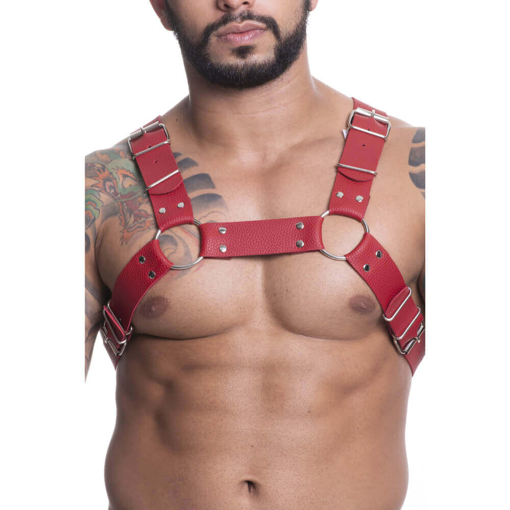 Harness em Couro Sintético com Fivelas - Steves Designer | Disponível em 3 Cores - 5