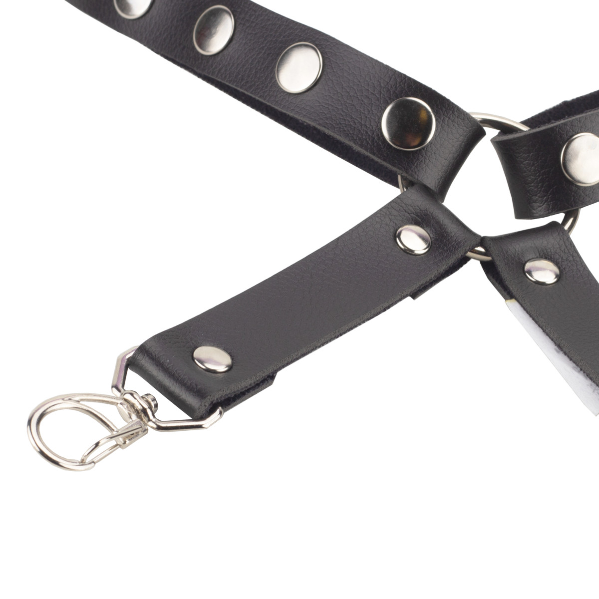 Harness de Perna em Couro Sintético com Fivelas e Mosquetão - Steves Designer | Tamanho Único - 4