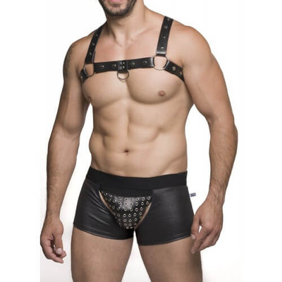 Kit JockStrap e Cueca Boxer Sobreposta - Steves Designer | Tamanho Único