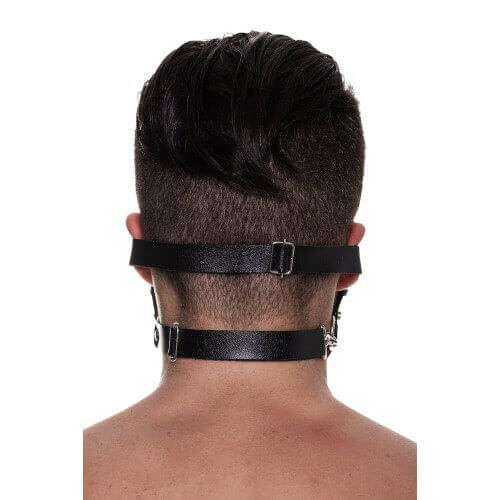 Mascara Fetichista em Couro com Detalhes em Metal - Steves Designer - 3