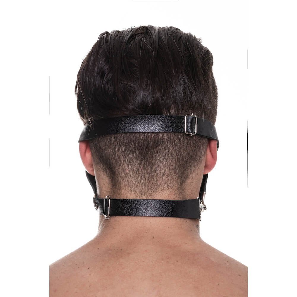 Steves Designer - Máscara Para Práticas Fetichistas em Couro Legítimo com Aberturas para Boca - 2