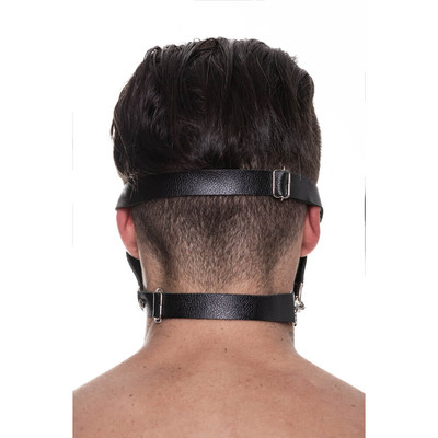 Foto 2 do produto Steves Designer - Máscara Para Práticas Fetichistas em Couro Legítimo com Aberturas para Boca