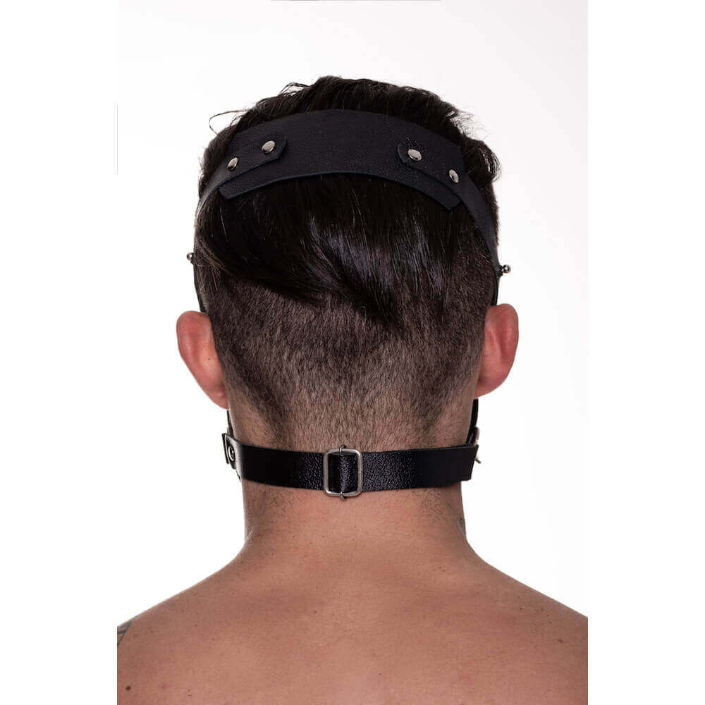 Máscara Para Práticas Fetichistas em Couro Legítimo com Respiro - Steves Designer - 2