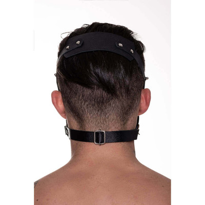 Foto 2 do produto Máscara Para Práticas Fetichistas em Couro Legítimo com Respiro - Steves Designer