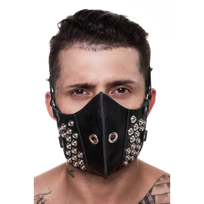 Máscara Para Práticas Fetichistas em Couro Legítimo com Respiro - Steves Designer