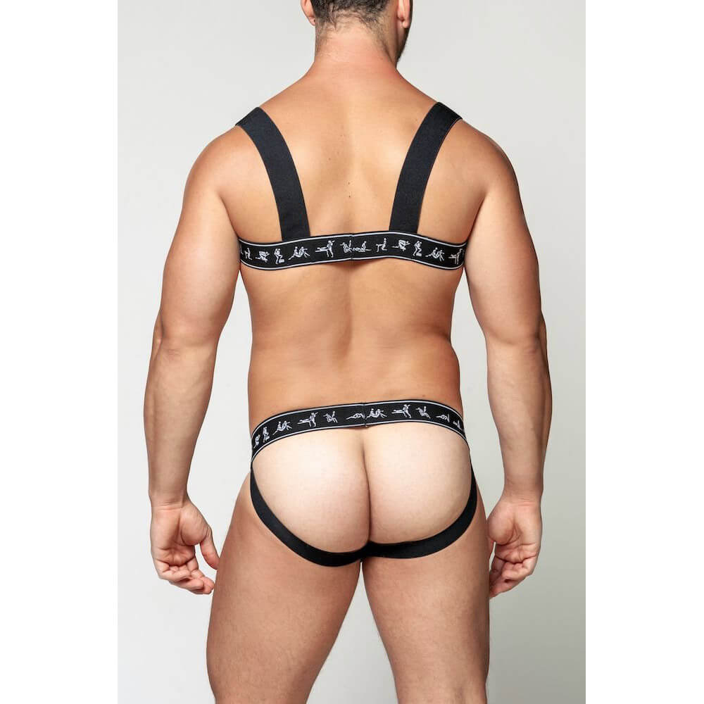 Steves Designer SD Clothing - Cueca Harness Kamasutra com Suspensório - Tamanho Único - 3