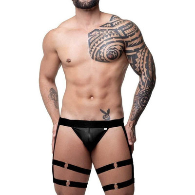 Steves Designer SD Clothing - Cueca Jockstrap com Ligas - Tamanho Único