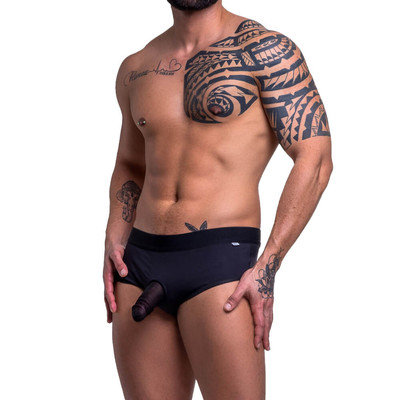 Cueca com Anel Peniano e Capa em Tule - Steves Designer | Disponível em 2 Cores