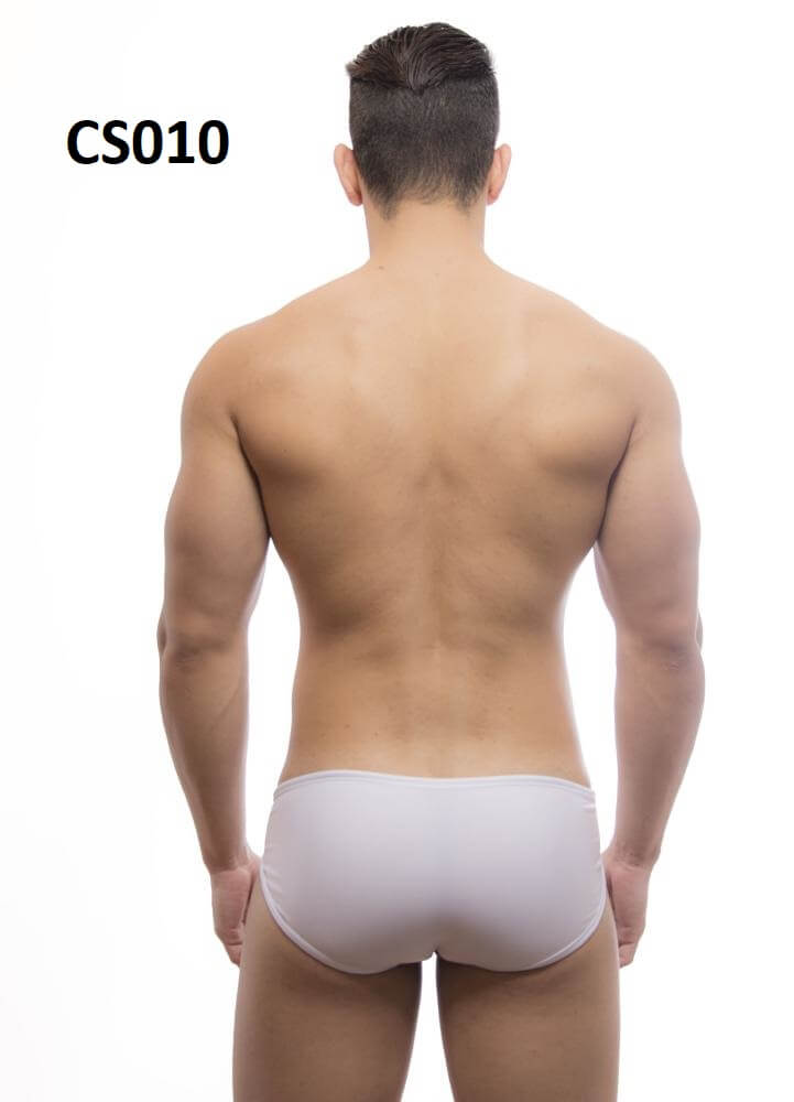 Steves Designer - Sunga | Cor: Branco com Detalhe Azul Marinho e Vermelho - 3