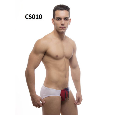 Foto 4 do produto Steves Designer - Sunga | Cor: Branco com Detalhe Azul Marinho e Vermelho