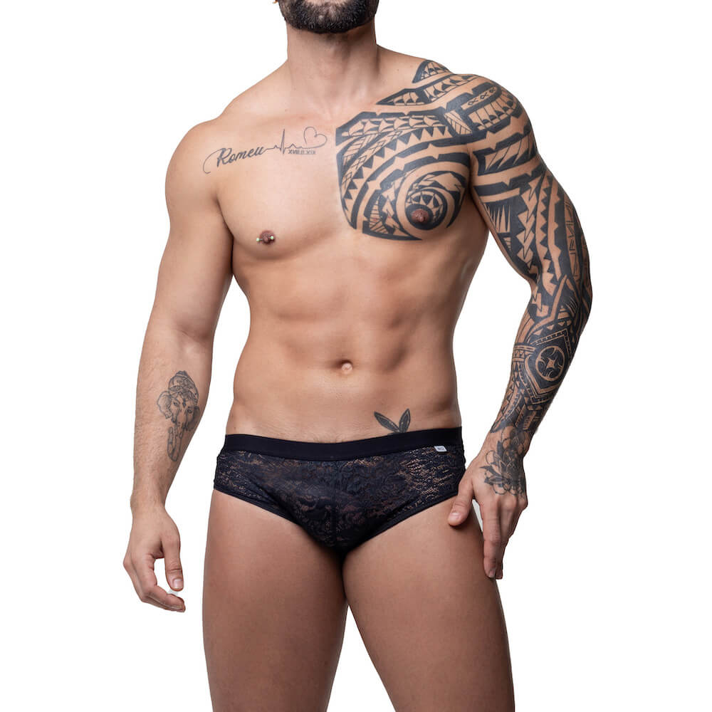 Sunga em Renda com Tiras Elásticas - Steves Designer | Tamanho Único | Disponível em 5 Cores - 11