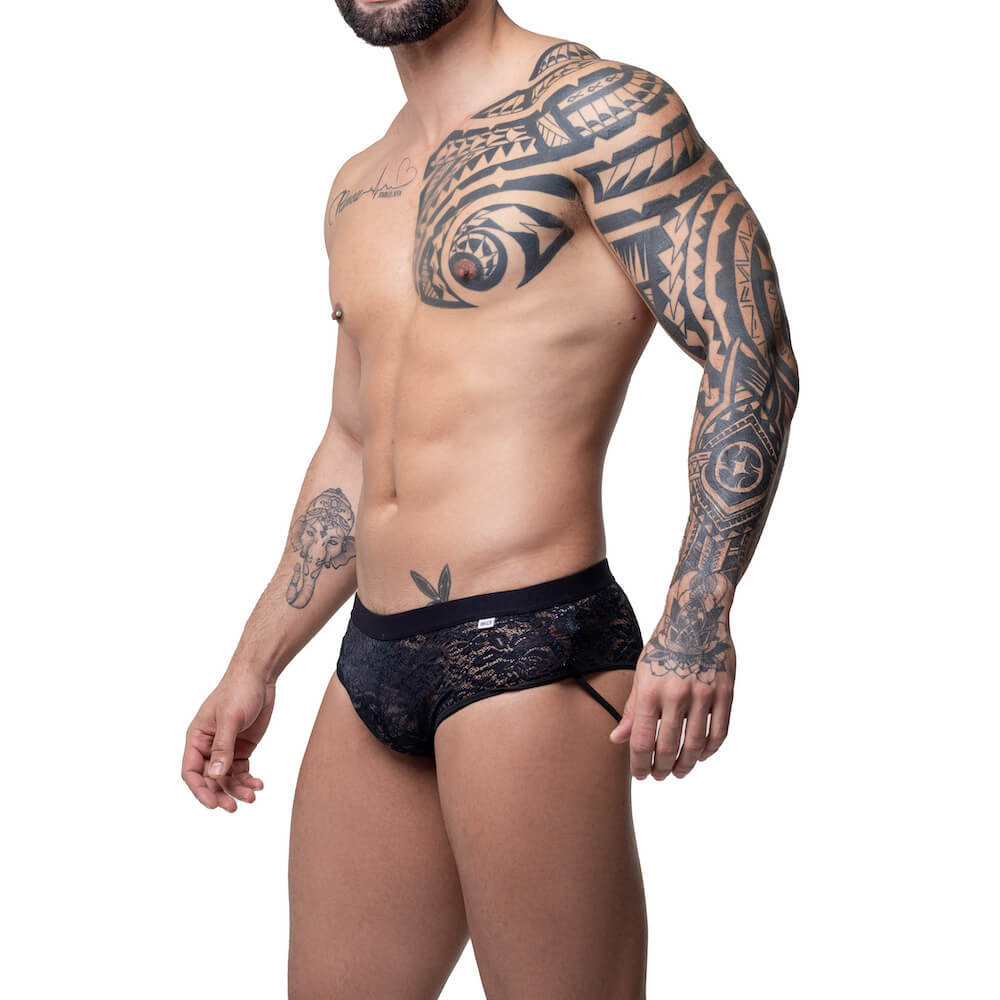 Sunga em Renda com Tiras Elásticas - Steves Designer | Tamanho Único | Disponível em 5 Cores - 10