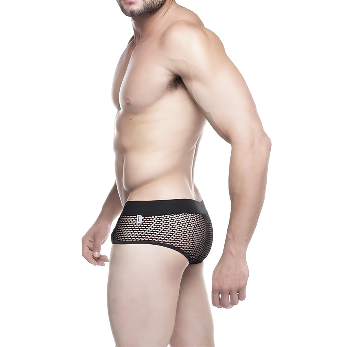 Sungão em Arrastão e Tule Frontal com Transparência - Steves Designer | Tamanho Único - 2