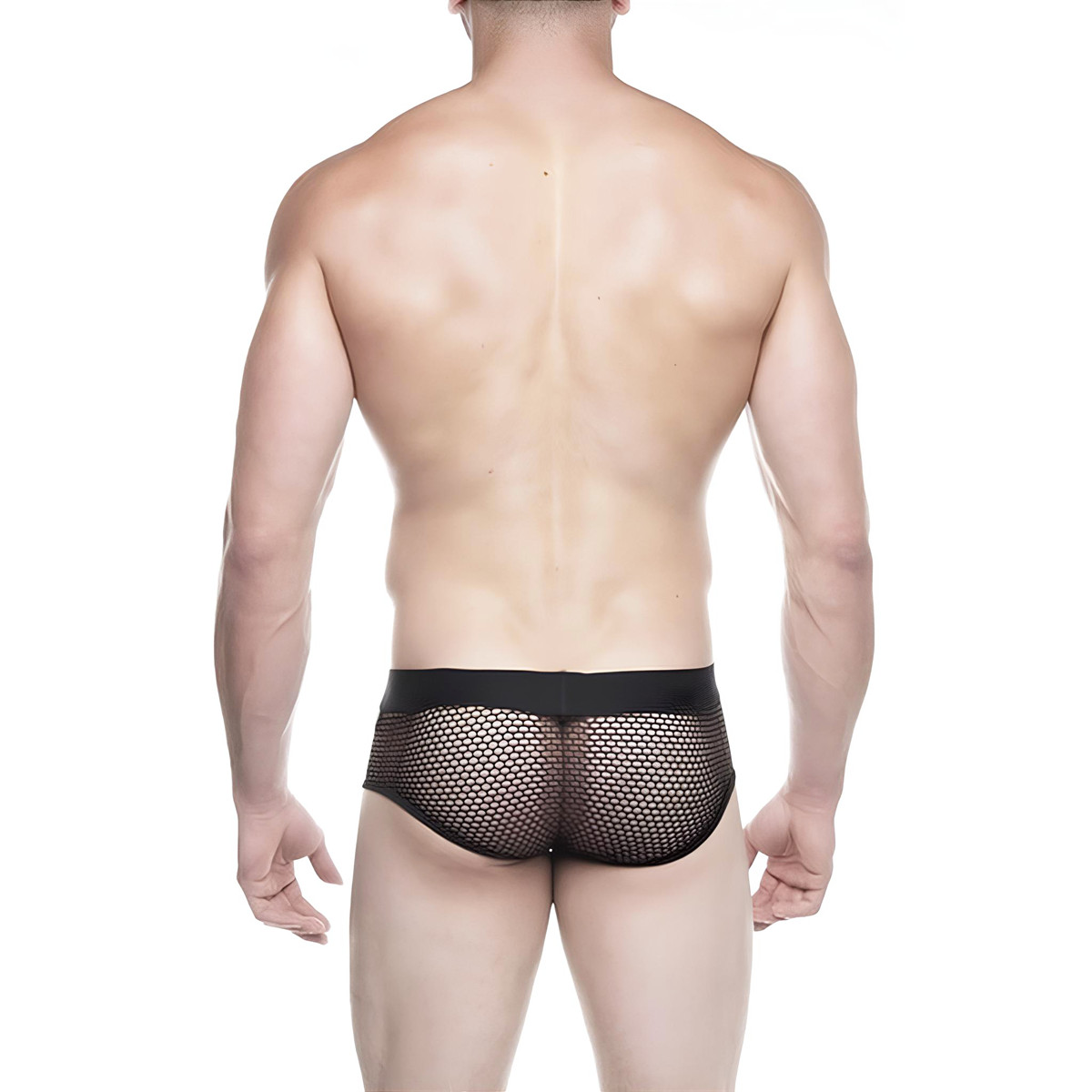 Sungão em Arrastão e Tule Frontal com Transparência - Steves Designer | Tamanho Único - 3