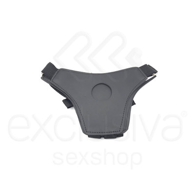 Foto 4 do produto Strap On Adão & Eva - Prótese com Formato de Pênis Curvado com Veias Definidas e Cinta - 16,5 x 4 cm