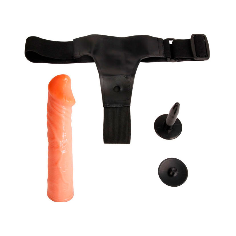Strap On Ajustável em Couro Sintético com Prótese Realística Removível - Baile Passionate Harness | 19 x 3,9 cm - 5