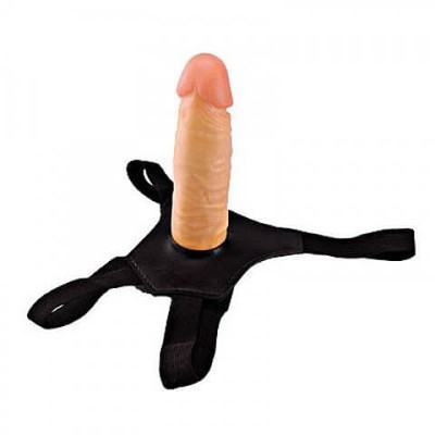 Foto 2 do produto Fetiche Playgirl Strap On - Cinta com Pênis Realístico - 14,5 x 4 cm | Cor: Bege