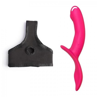 Foto 7 do produto Strap On em Silicone com 7 Modos de Vibração, Controle Remoto Sem Fio e Recarregável - I-moon Pretty Beauty | Disponível em 2 Cores