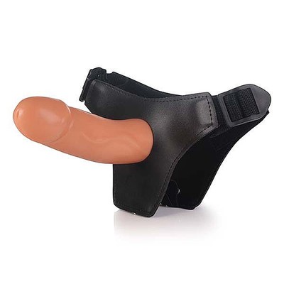 Foto 2 do produto Prótese com Formato de Pênis Curvado com Glande Definida e Cinta -  Strap On Tyranus | 17 x 4 cm