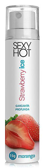 Spray Beijável Facilitador de Garganta Profunda - Sexy Hot Strawberry Ice | 15g - 2