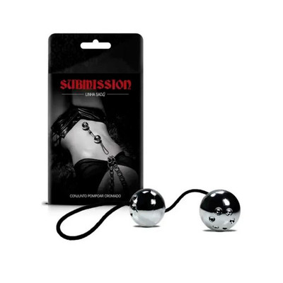 Conjunto de Pompoar Cromado com 2 Bolas - Submission | 58 g