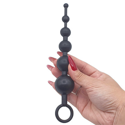 Plug Anal com 6 Esferas para Estimulação - Submission | 16 cm