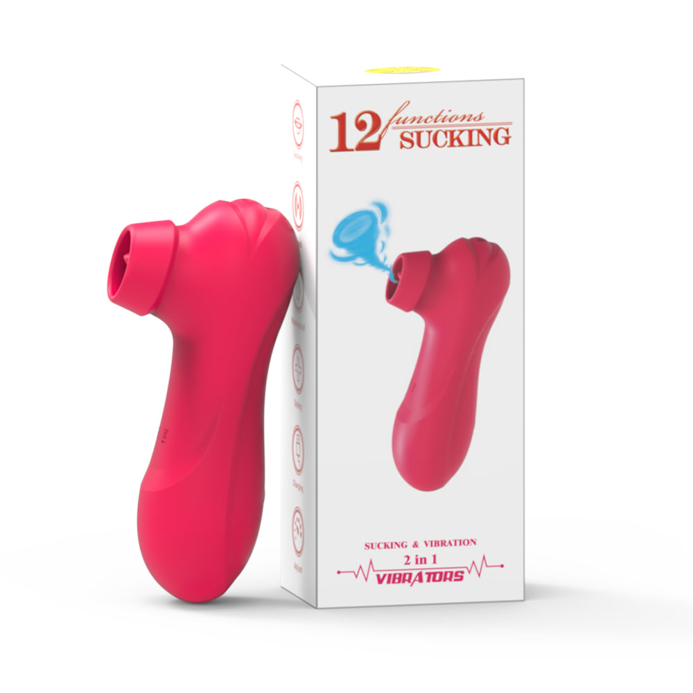 Sugador Estimulador de Clítoris Recarregável com 12 Modos de Sucção e Vibração - 12,5 x 4 cm | Disponível em 3 Cores - 5