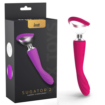 Foto 5 do produto Vibrador Ponto G com Sugador de Clítoris e Mamilos, 7 Modos de Vibrações e 3 Intensidades de Sucção -  Intt Toys Sugator 2 | Disponível em 2 Cores