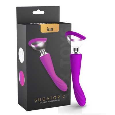 Foto 1 do produto Vibrador Ponto G com Sugador de Clítoris e Mamilos, 7 Modos de Vibrações e 3 Intensidades de Sucção -  Intt Toys Sugator 2 | Disponível em 2 Cores