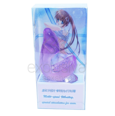 Foto 1 do produto Super Vibrator - Vibrador em Gel com Estimulador de Clítoris Flexível e Vibro Multivelocidade - 12,5 x 5 cm |Cor: Roxo