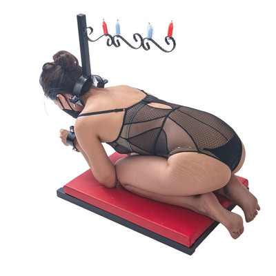 Suporte para Velas com Coleira e Algemas Fixas e Base Acolchoada - Sex Furniture