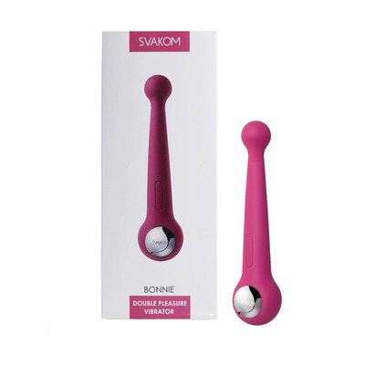 Foto 2 do produto Massageador em Silicone Suave Recarregável com 26 Modos de Vibração - Svakom Bonnie | 20 x 2,8 cm