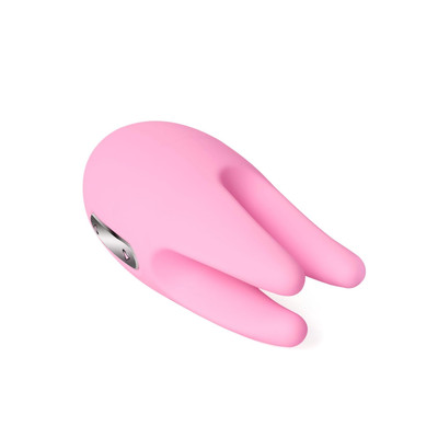 Foto 4 do produto Estimulador de Clitóris em Silicone com 3 Modos de Vibração e Recarregável - Svakom Cookie | 9,5 x 4,1 cm | Cor: Rosa Claro