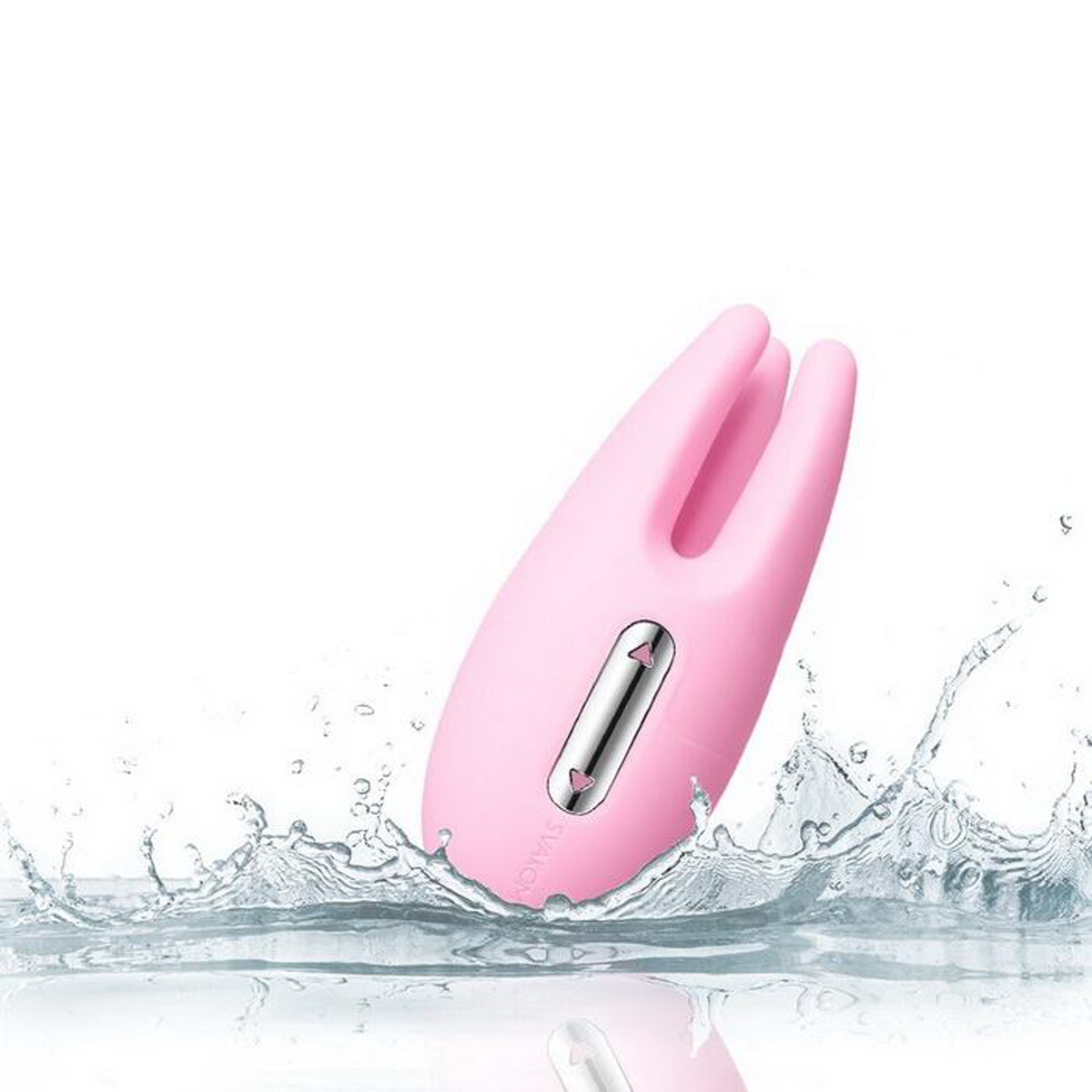 Estimulador de Clitóris em Silicone com 3 Modos de Vibração e Recarregável - Svakom Cookie | 9,5 x 4,1 cm | Cor: Rosa Claro - 9