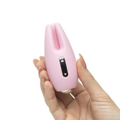 Estimulador de Clitóris em Silicone com 3 Modos de Vibração e Recarregável - Svakom Cookie | 9,5 x 4,1 cm | Cor: Rosa Claro