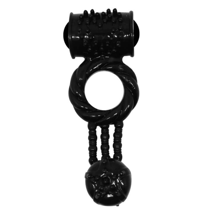 Anel Peniano em Silicone Flexível com Vibração, Estimulador de Clitóris e Períneo - Baile Sweet Ring - 2