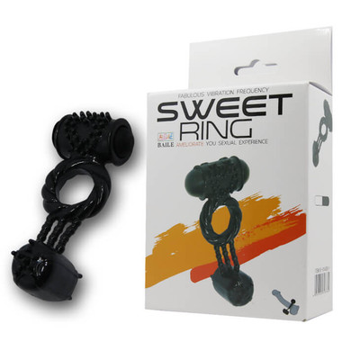 Foto 1 do produto Sweet Ring - Anel Peniano com Vibro, Estimulador de clítoris e períneo- 9,5 x 4,5 cm