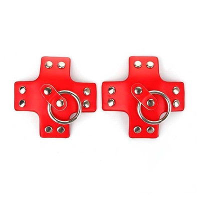 Foto 4 do produto Tapa Seios em Couro Sintético com Detalhe de Argola e Rebites - Pleasure Dreams | Disponivel em 2 Cores
